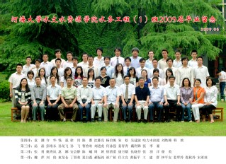 2009届区块链游戏
水文院水务专业本科1班毕业留念