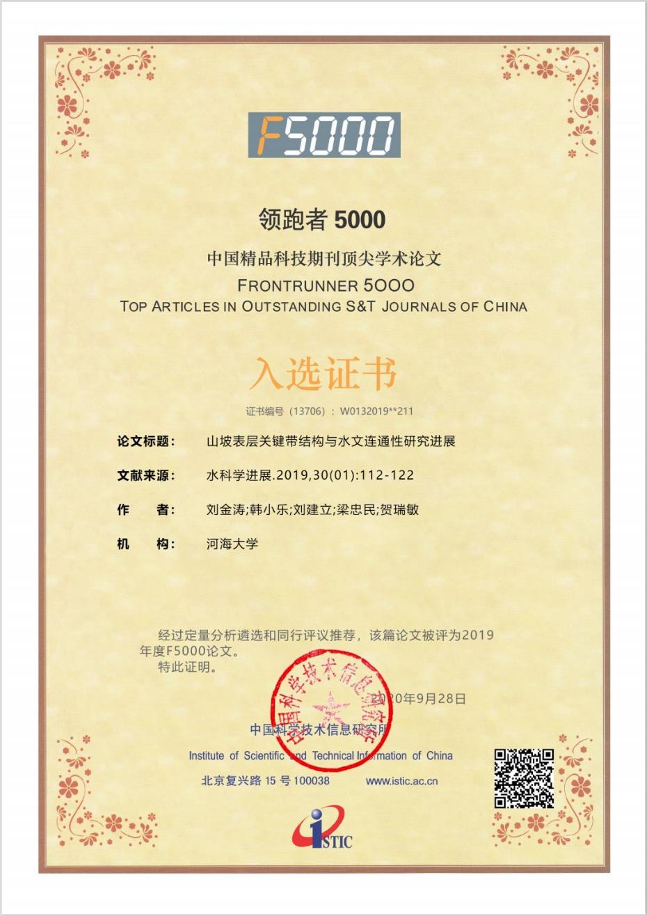 区块链游戏
山坡关键带水文过程研究成果获“领跑者5000”论文奖